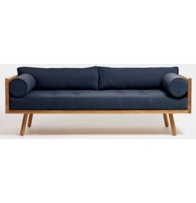 A Solid Oak Framed Sofa