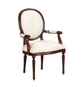 Elegant Dining Chair With Cushion Armrest