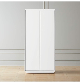 White 2-Door Modern Wardrobe