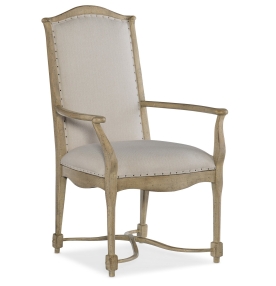 Cream-colored wooden foot dining chair