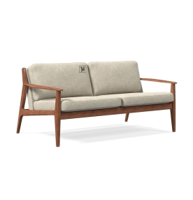 modern walnut sofa