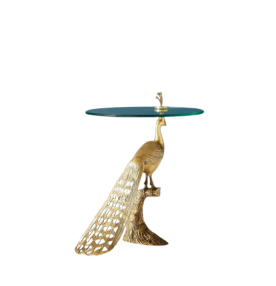 Peacock Metal Side Table